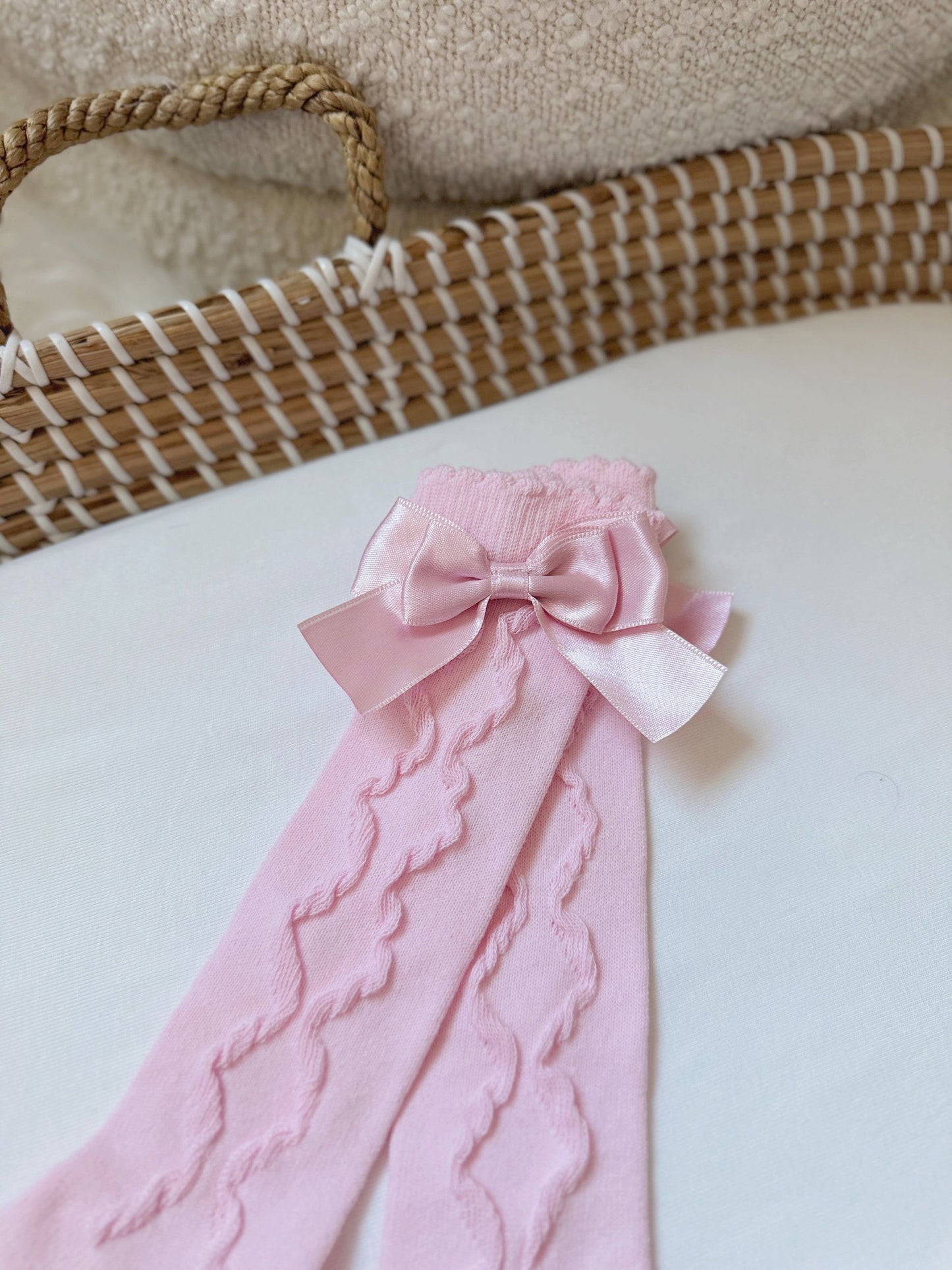 Ornella Ribbon Socks - Pink