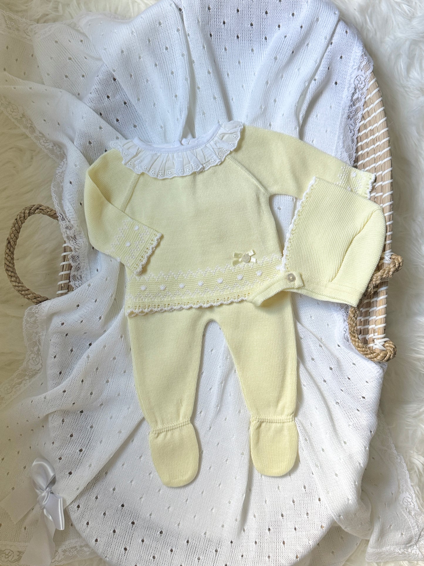 Hannah Knitted Set - Butter Yellow