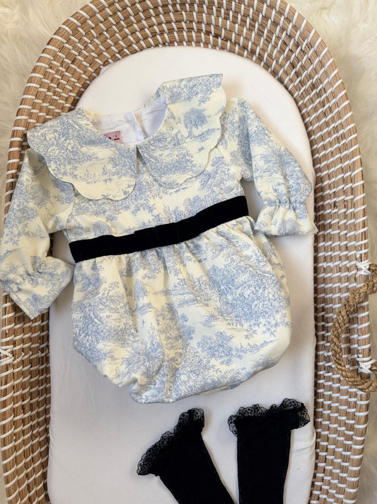 Sky toile Romper - Blue