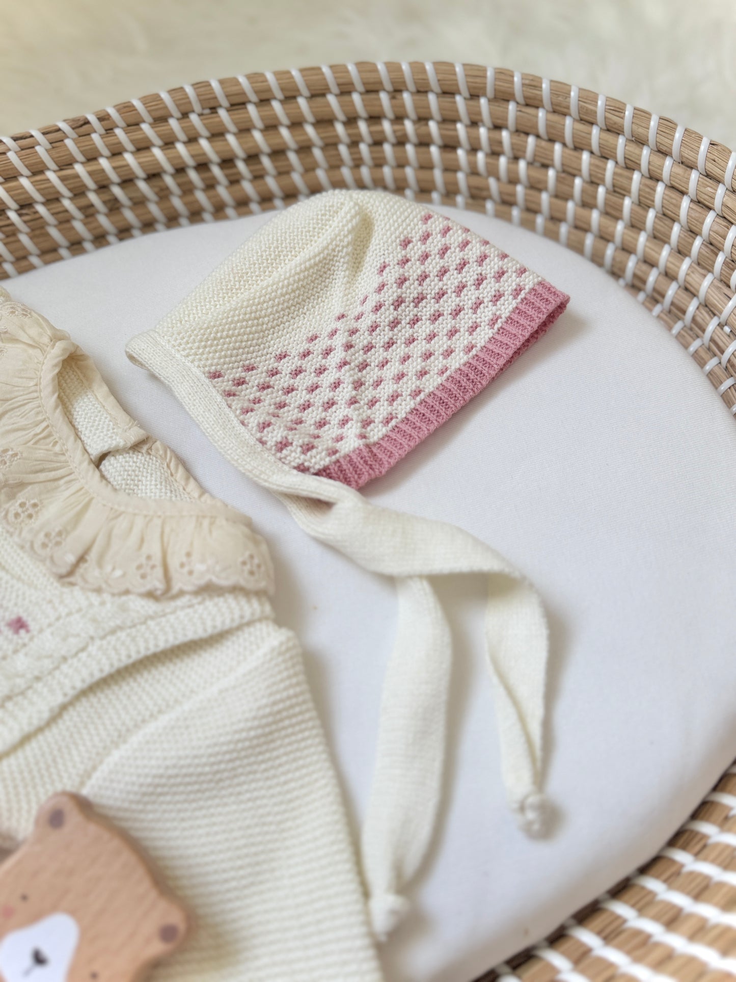 Avery Overall - Cream/Dusty Pink