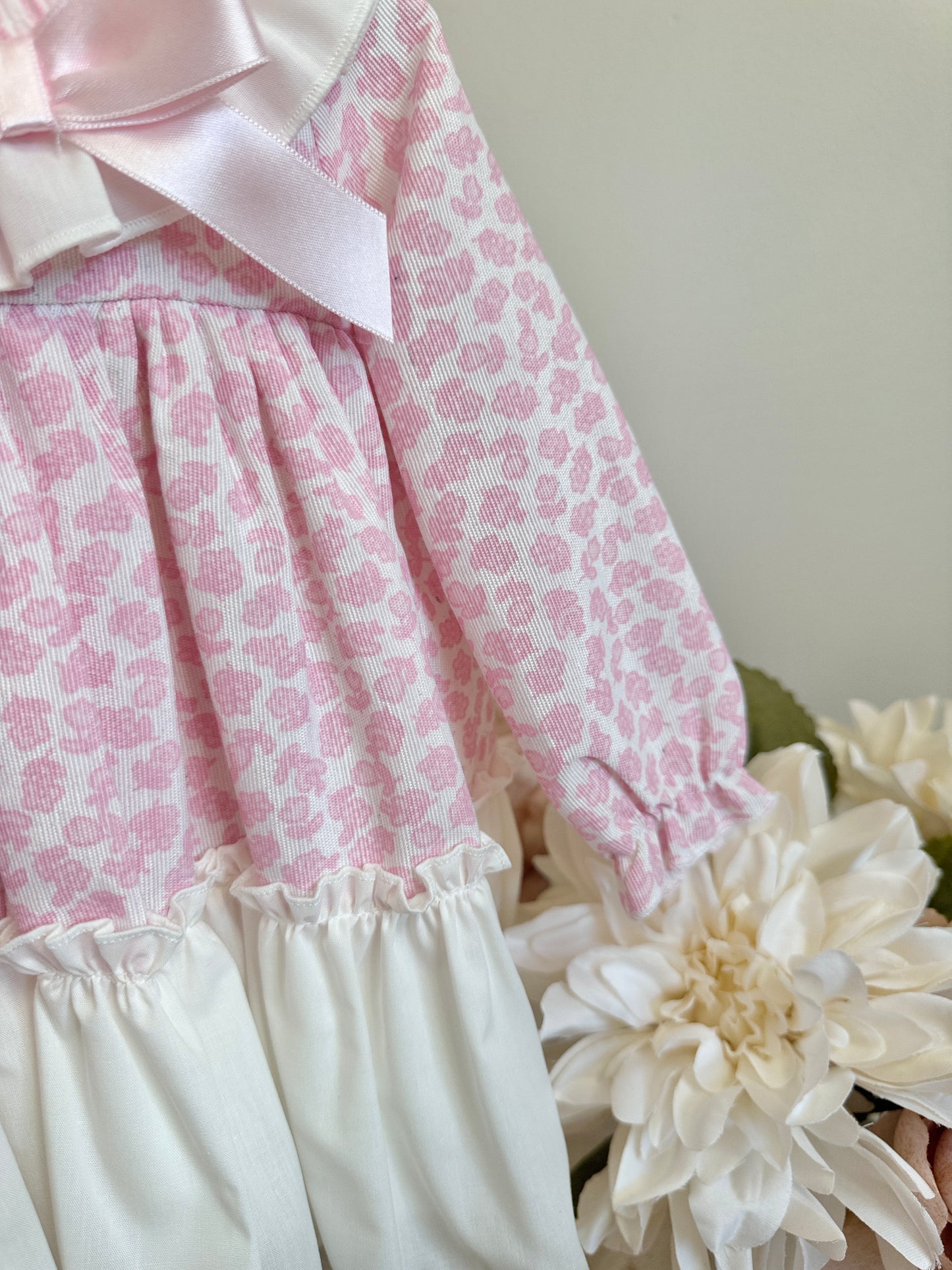 Hazel Dress - Pink & White