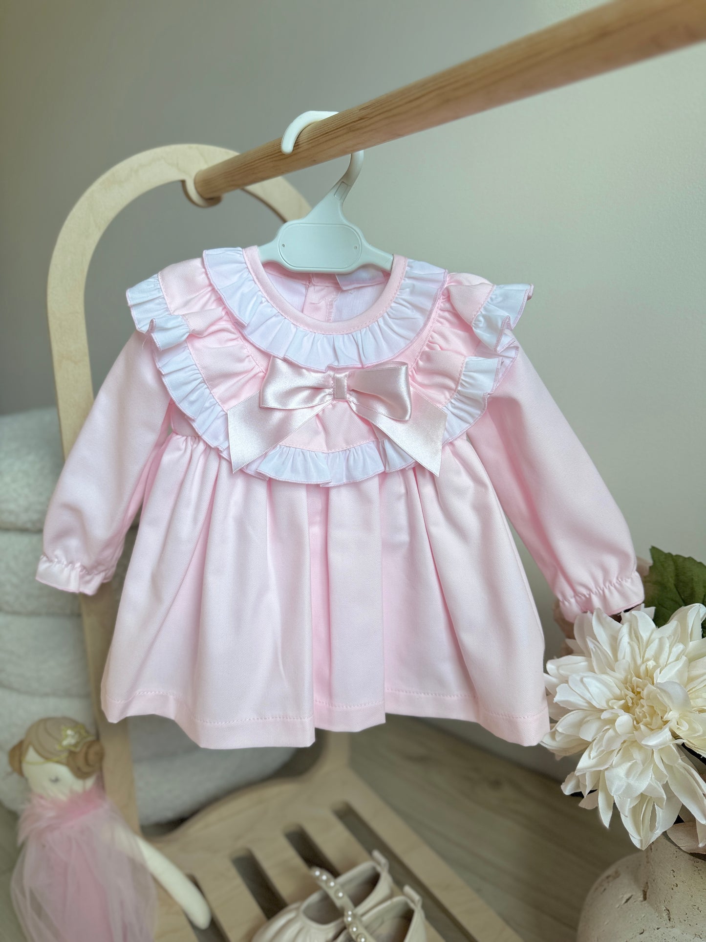 Lyla Dress - Pink/White