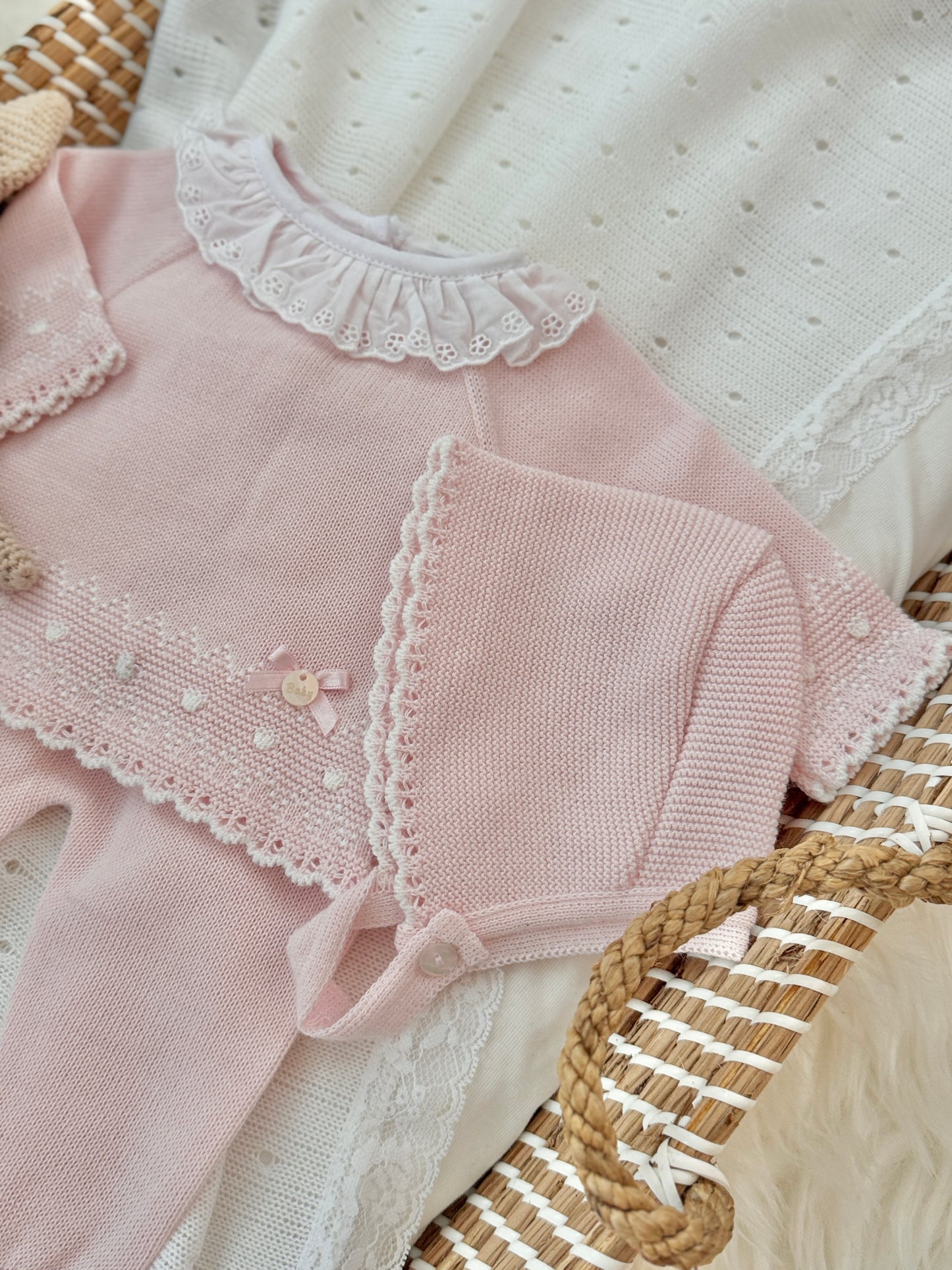 Hannah Knitted Set - Pink