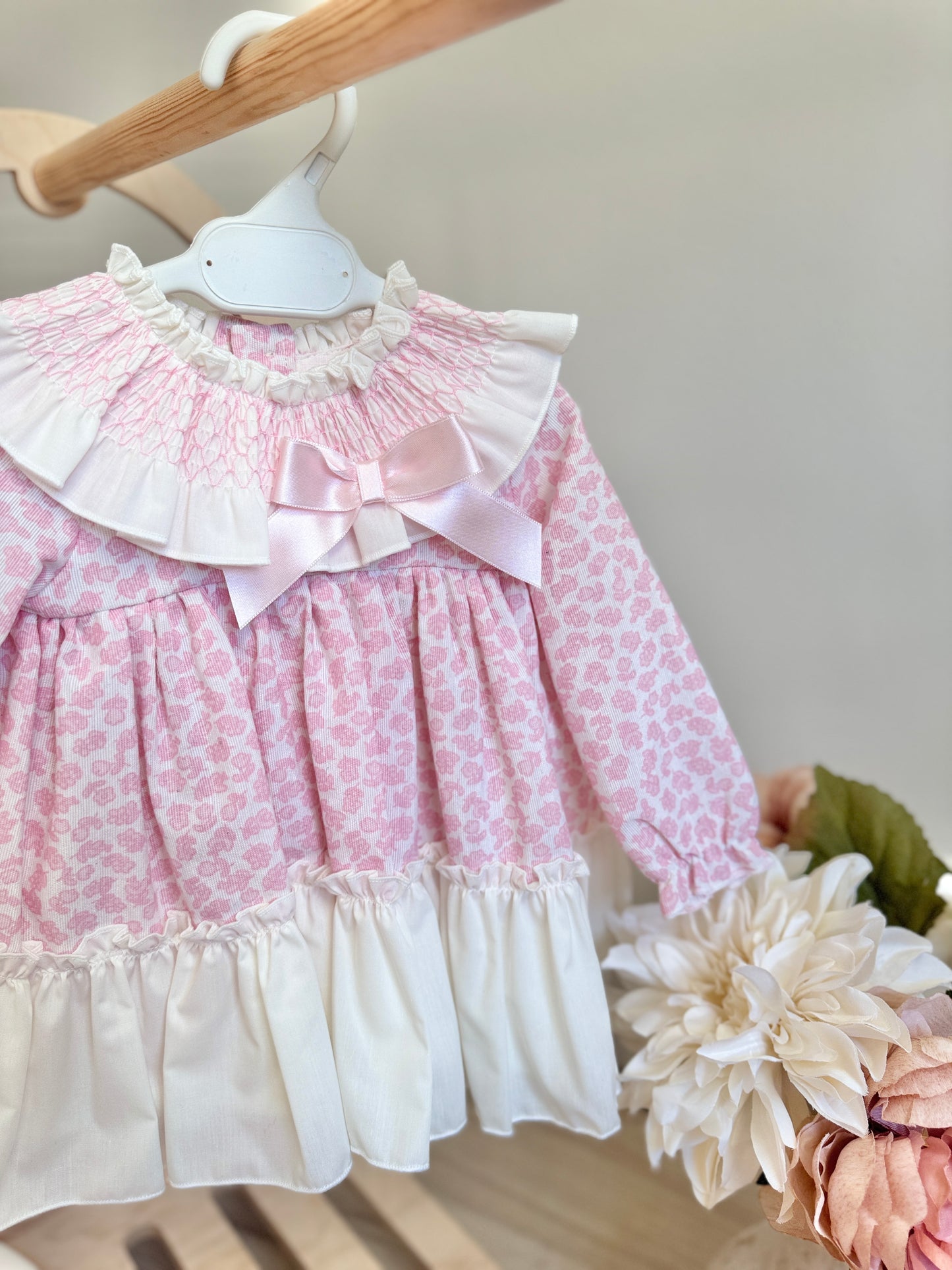 Hazel Dress - Pink & White