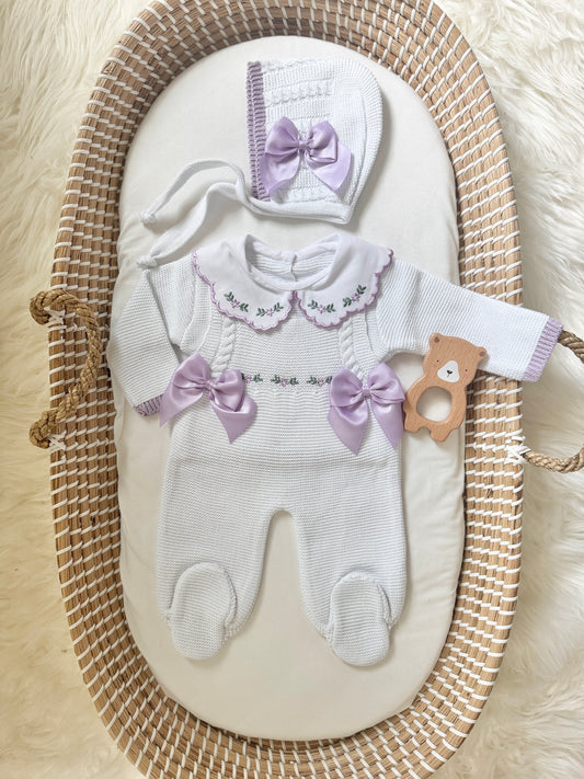 Alana Overall - White/Lilac