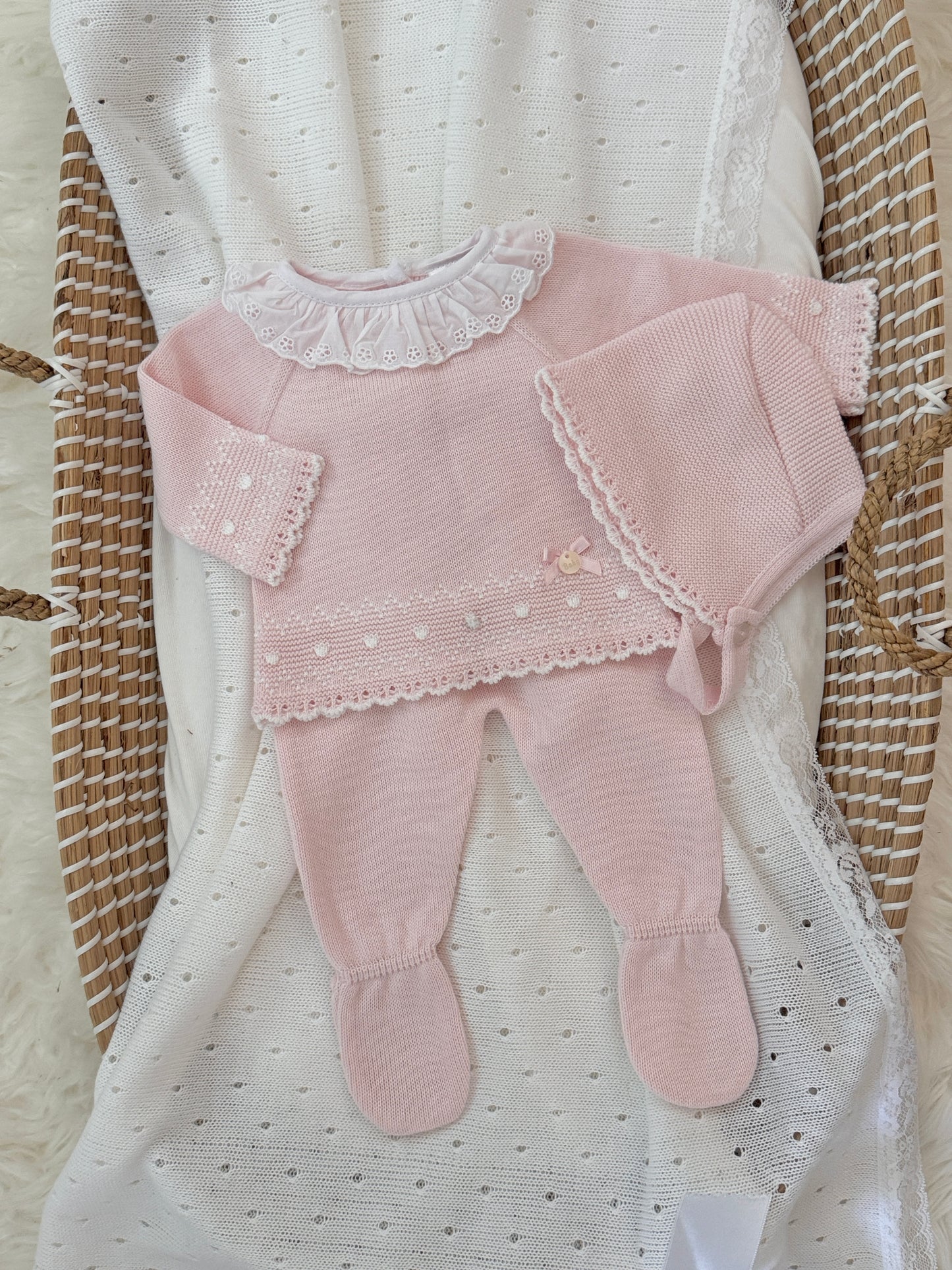 Hannah Knitted Set - Pink