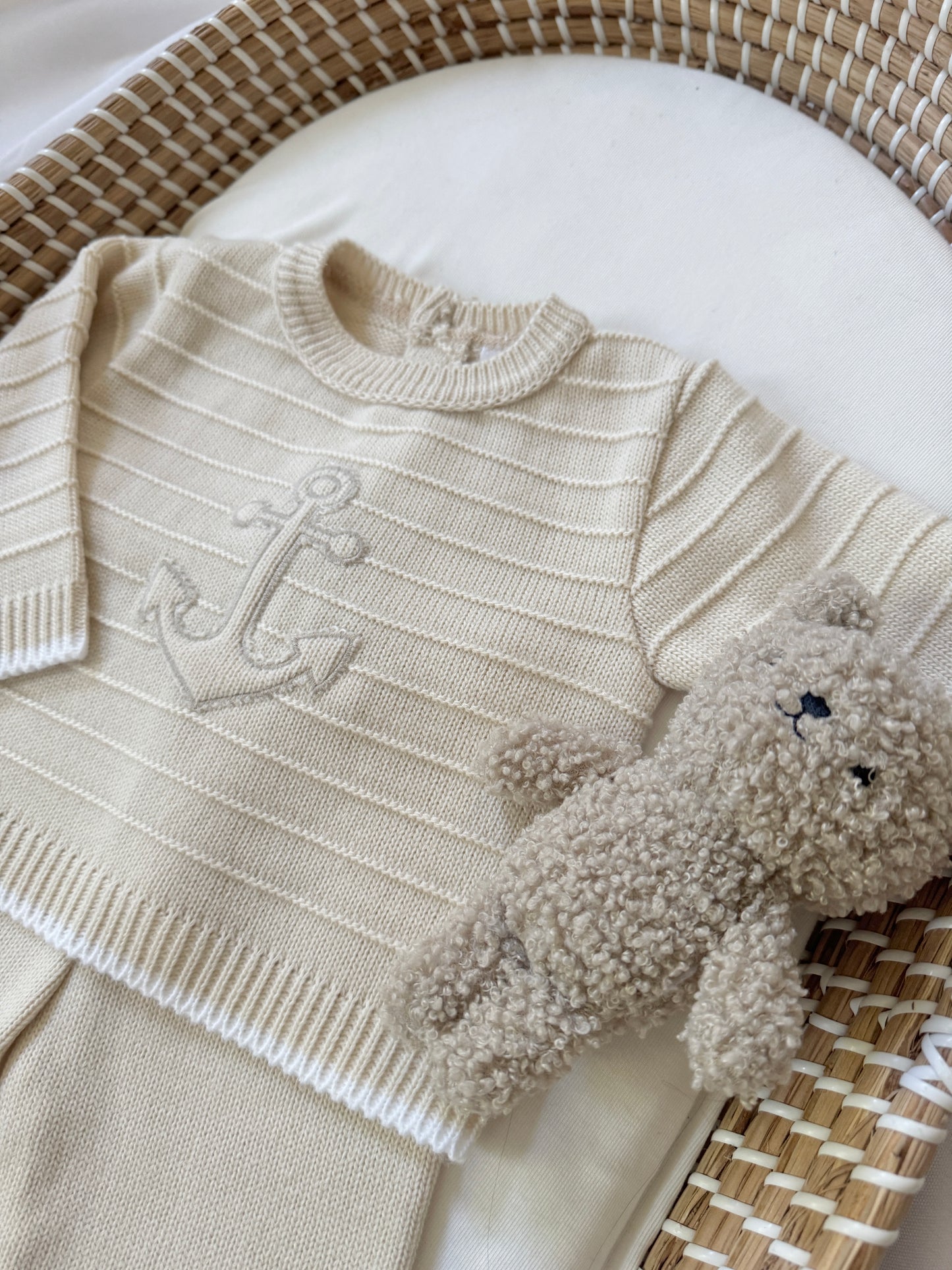 Anchor Knitted Set - Beige
