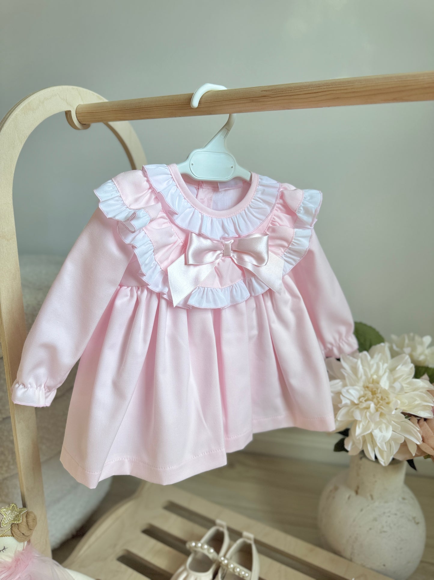 Lyla Dress - Pink/White