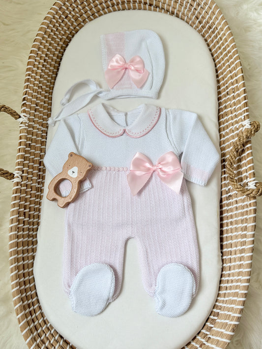 Sandra Overall - White/Light Pink