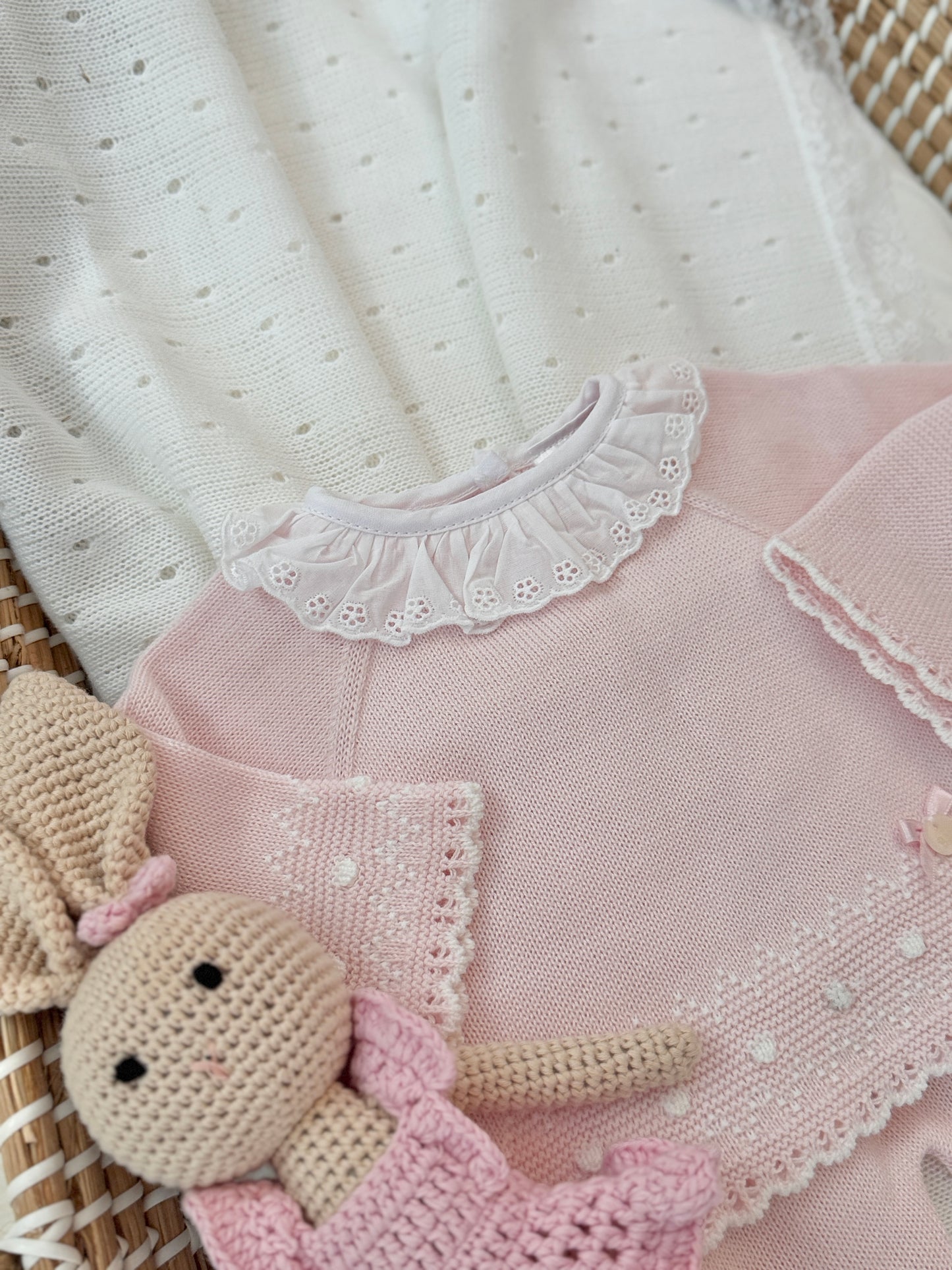 Hannah Knitted Set - Pink