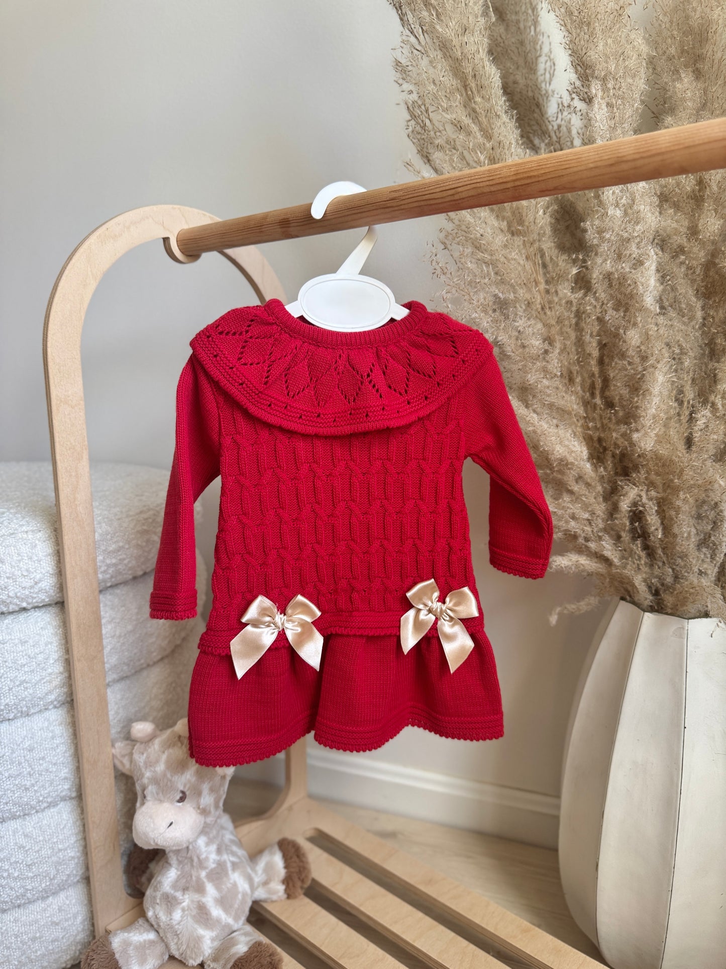 Carmen Knit Dress - Red