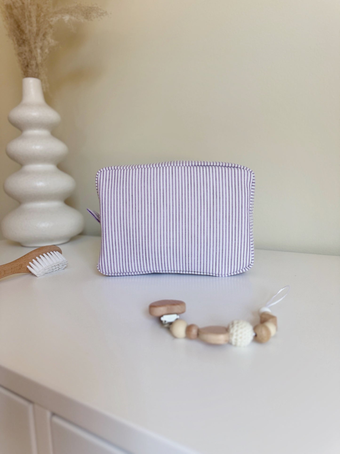 Sailor Pouch - Purple & White
