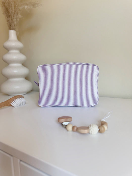 Sailor Pouch - Purple & White