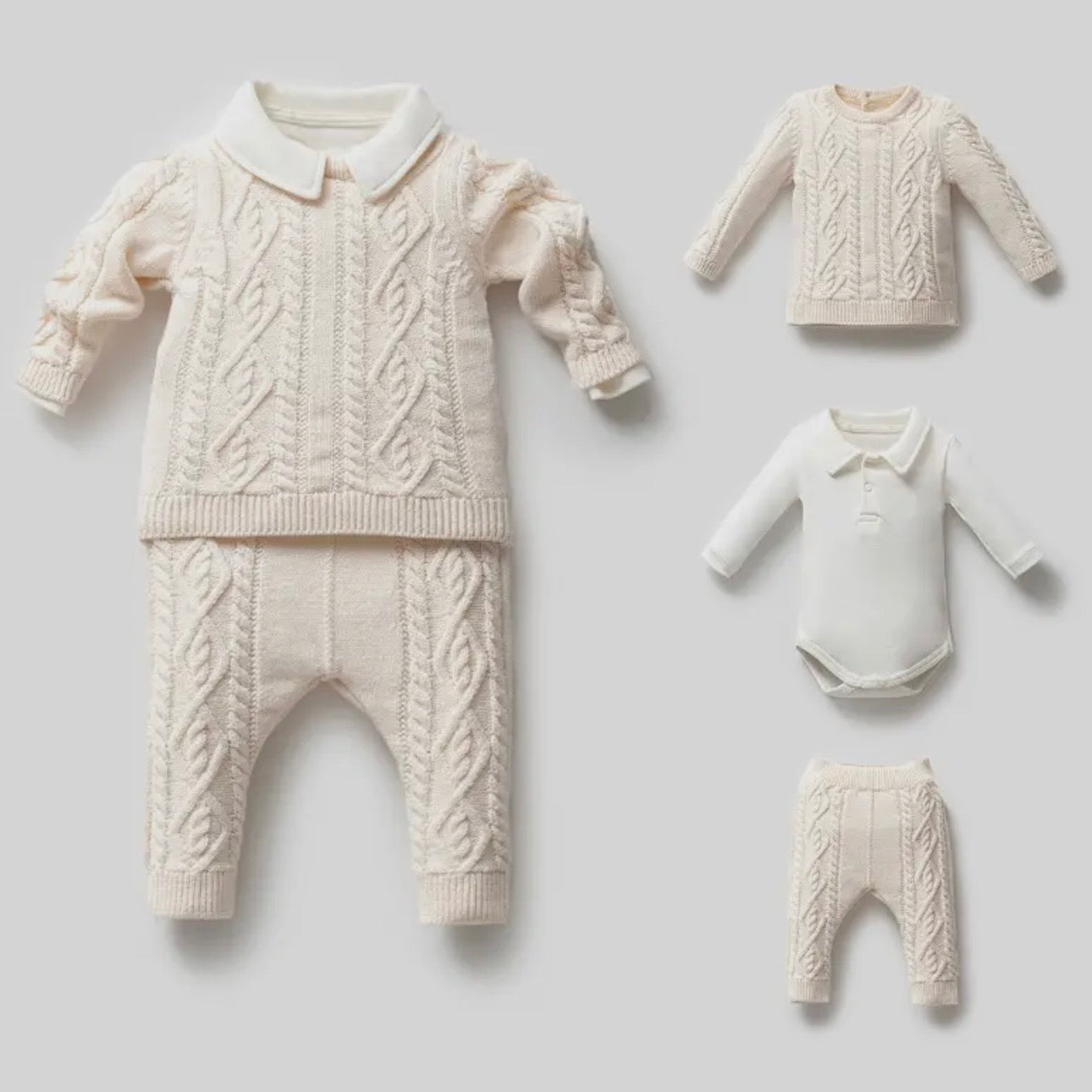 Charlie Knitted Set - Cream