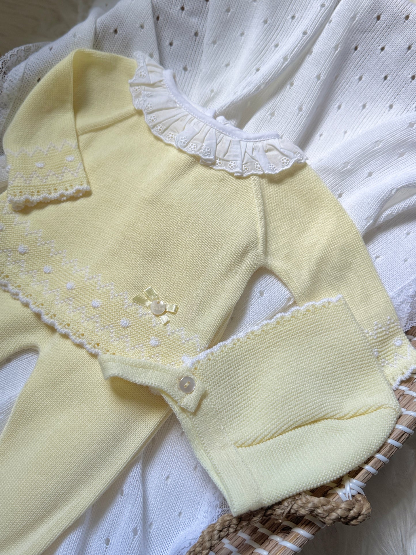 Hannah Knitted Set - Butter Yellow