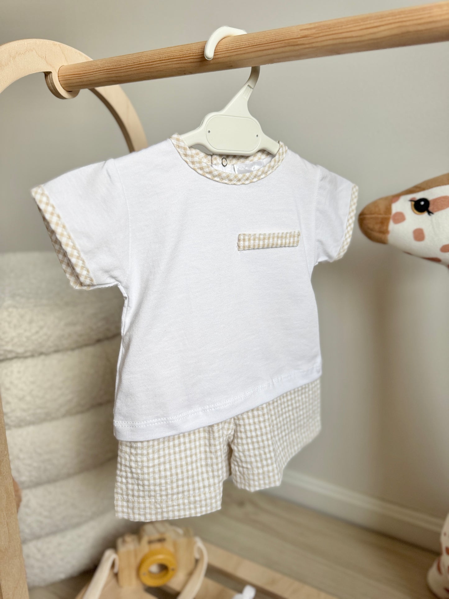 Archie Set - Beige & White