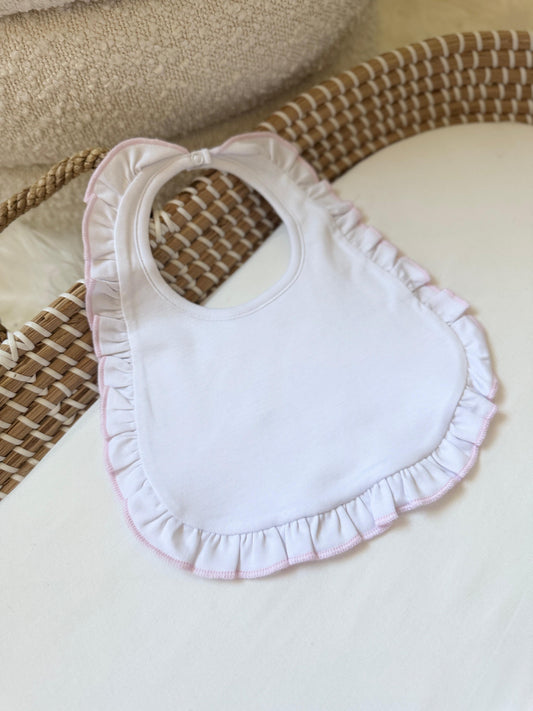 Elodie Bib - White & Pink