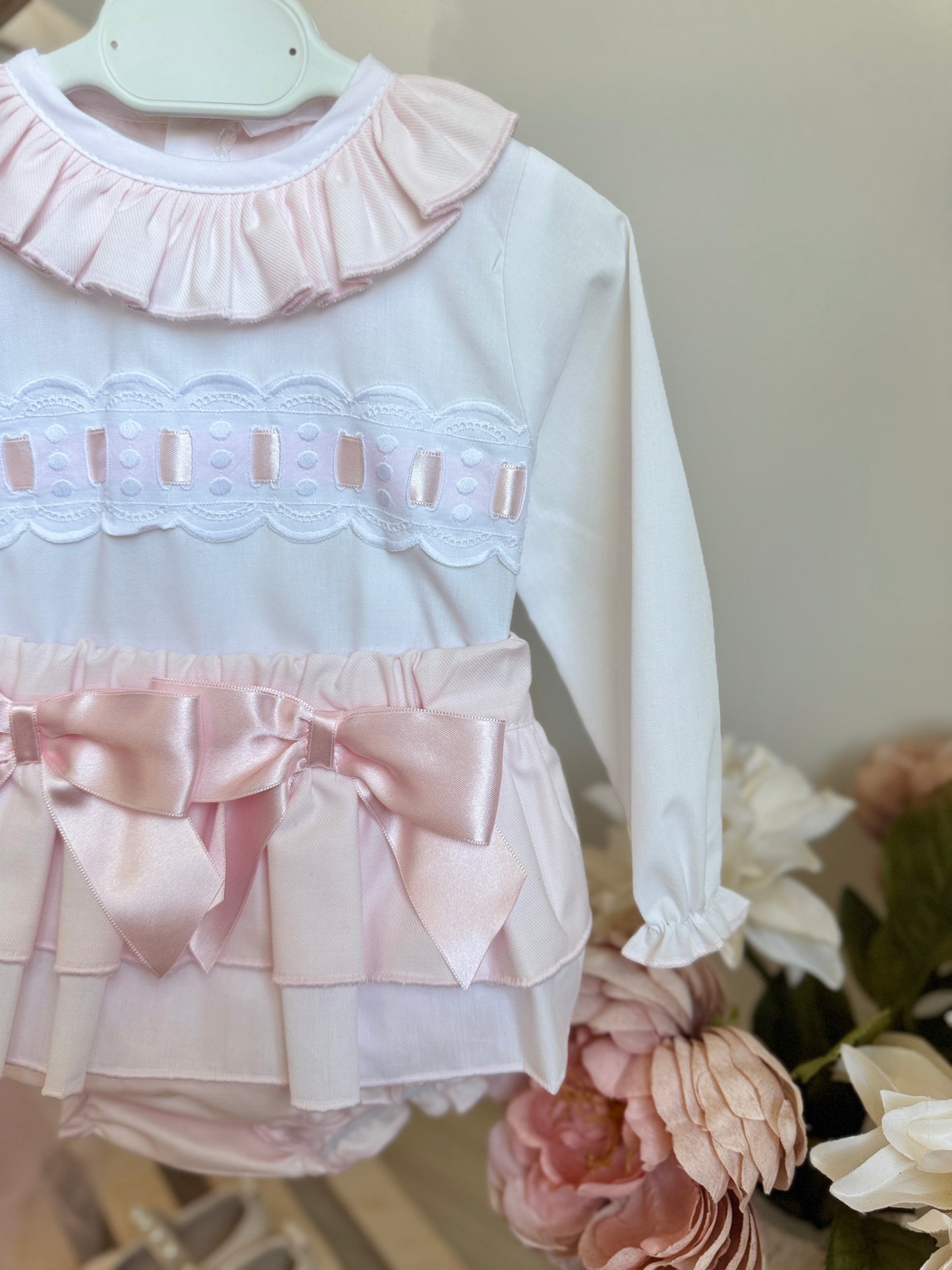Juniper Skirt Set - White/ Light Pink