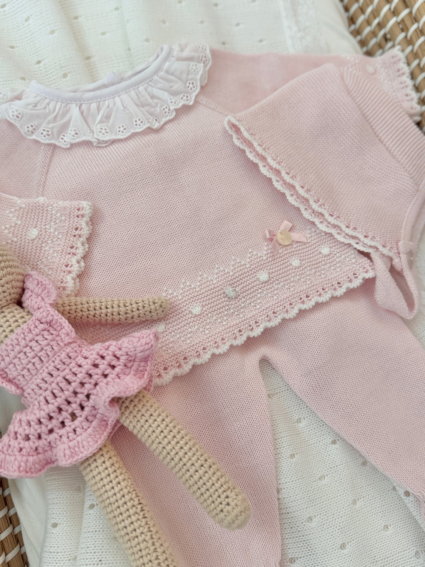 Hannah Knitted Set - Pink
