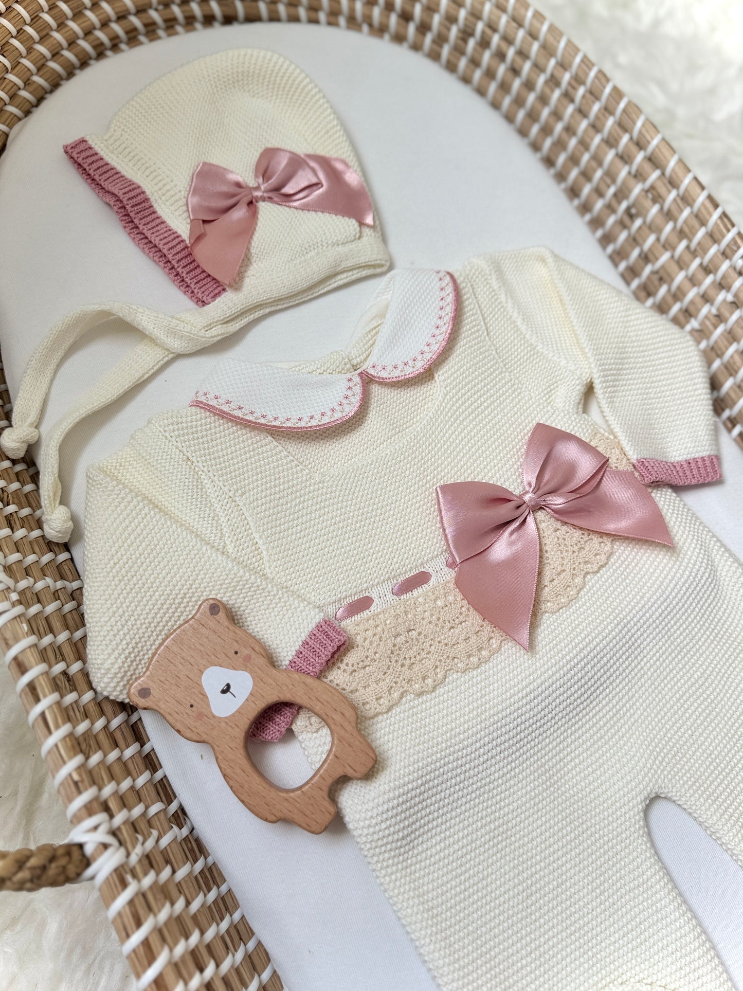 Lucy Overall - Cream/Dusty Pink
