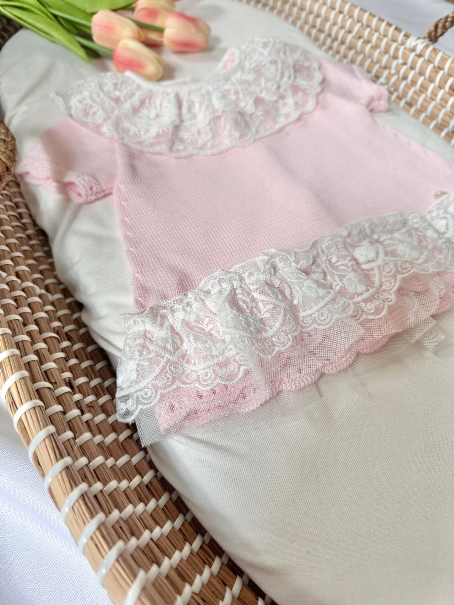 Annabelle Lace Dress - Pink