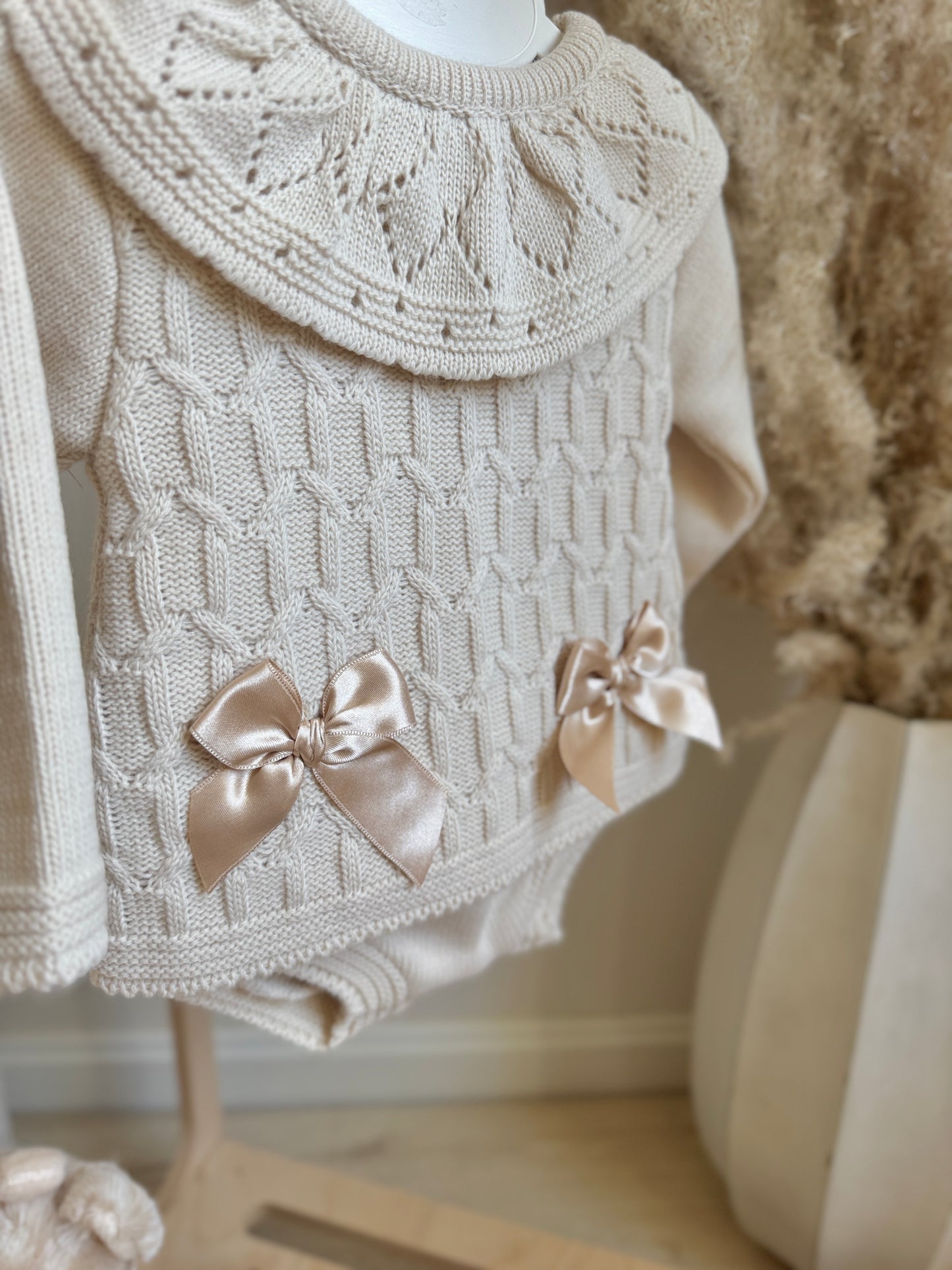 Carmen Two Piece Knit Set - Beige