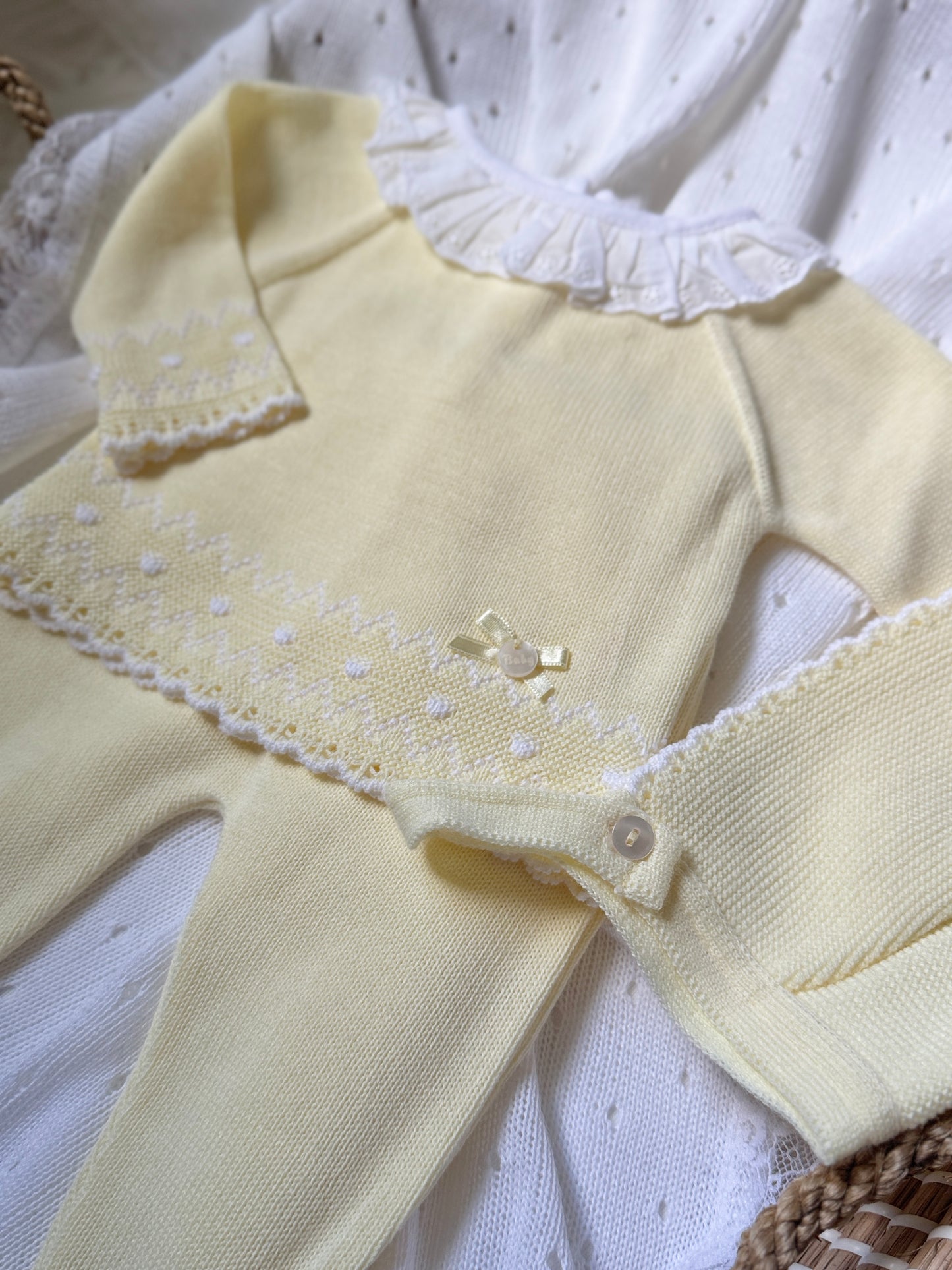 Hannah Knitted Set - Butter Yellow