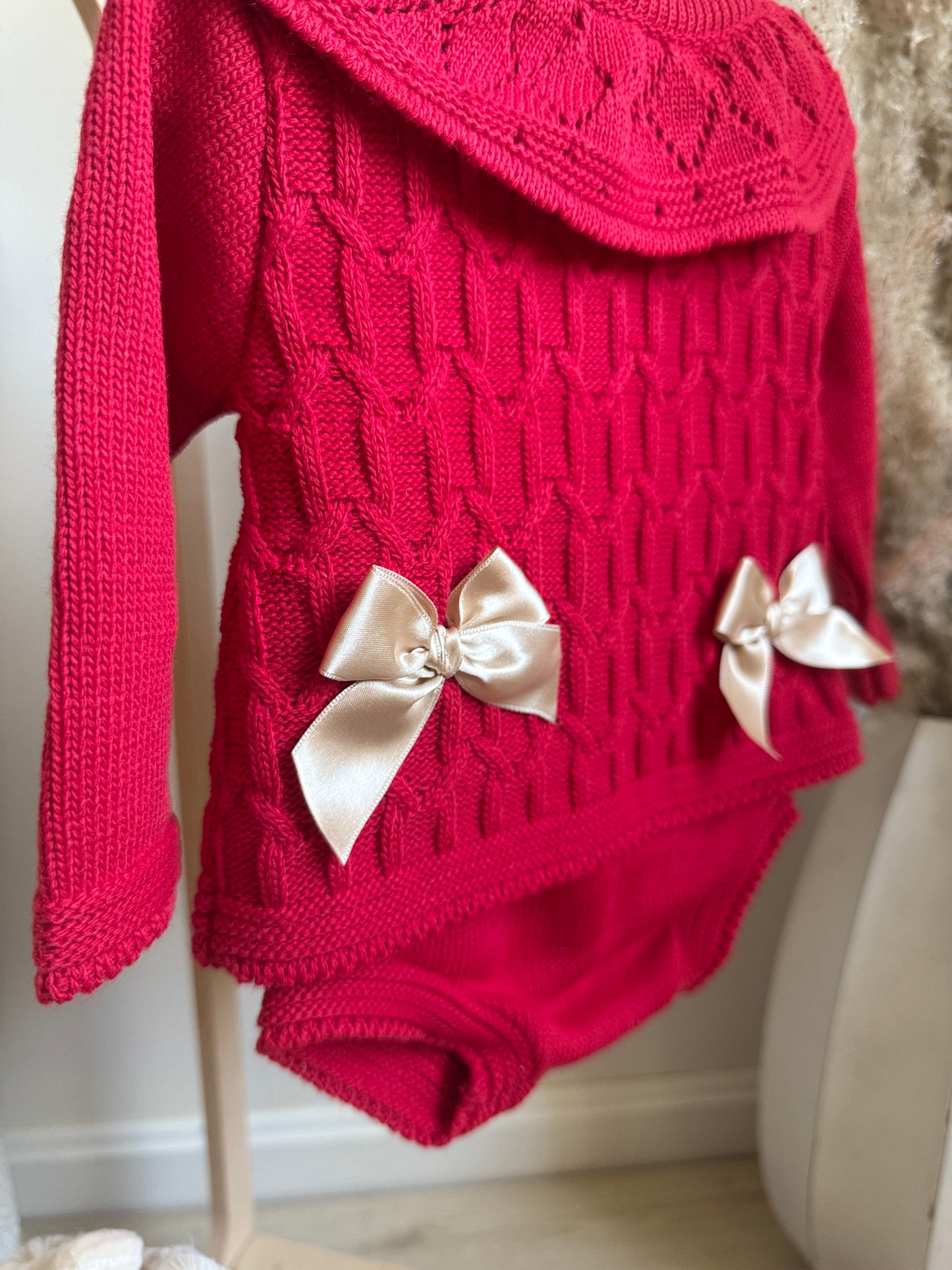 Carmen Two Piece Knit Set - Red