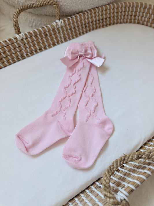 Ornella Ribbon Socks - Pink
