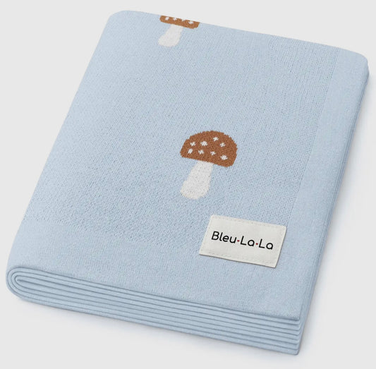 Mushroom Blanket - Blue