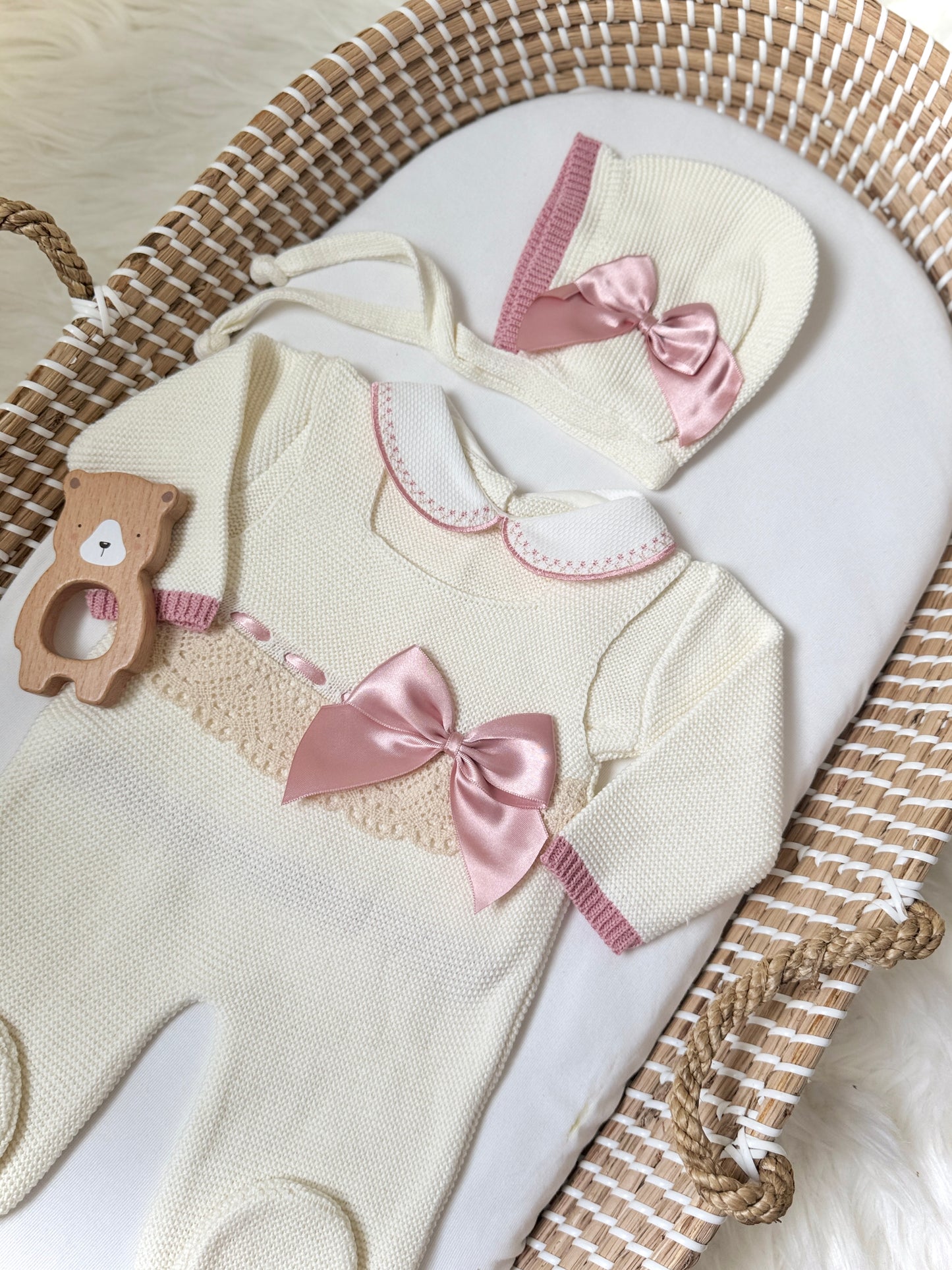 Lucy Overall - Cream/Dusty Pink