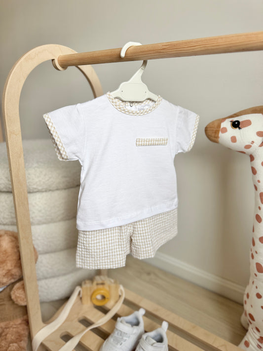 Archie Set - Beige & White