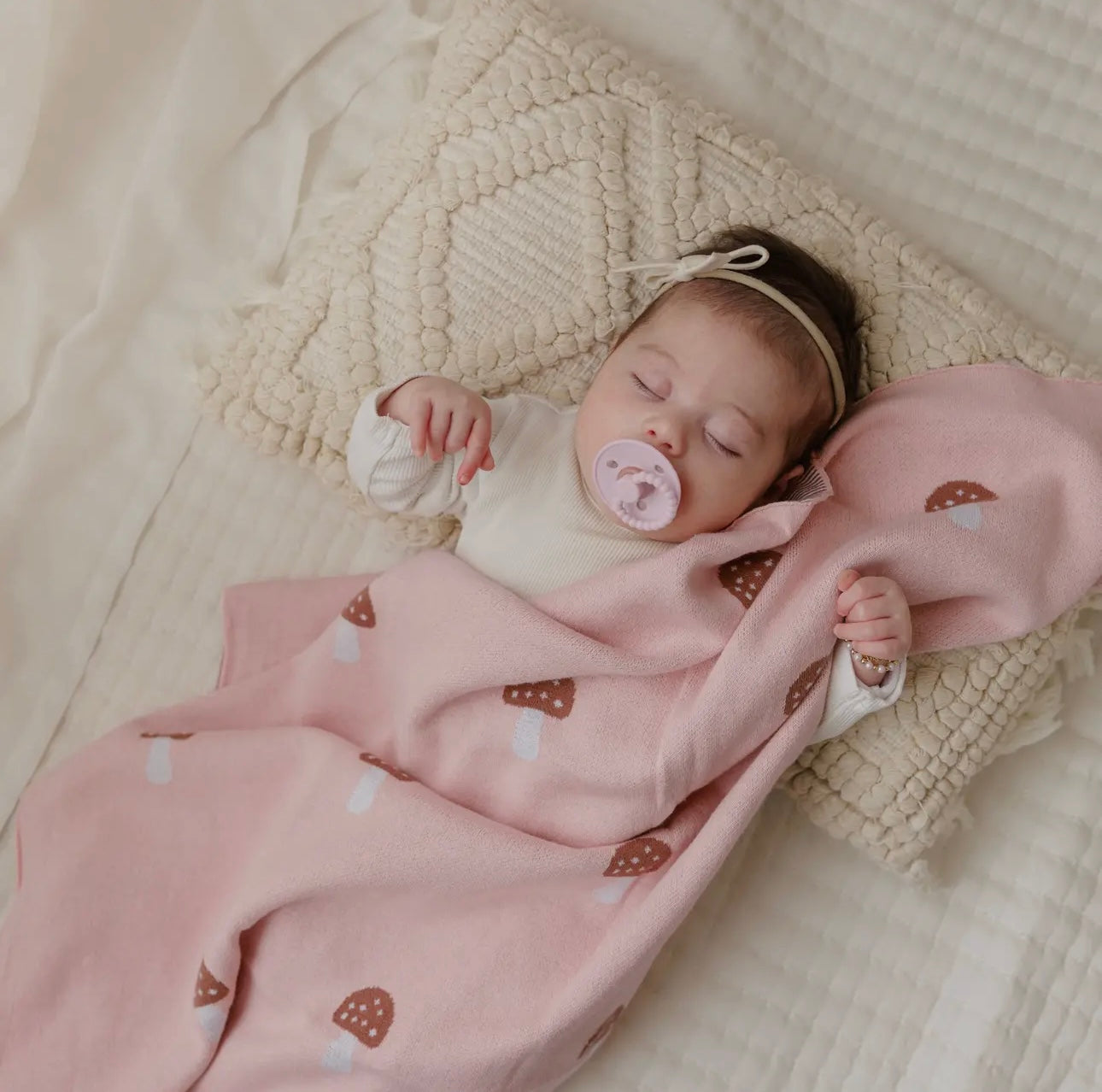 Mushroom Blanket - Pink
