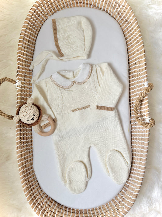Aiden Overall - White/Beige