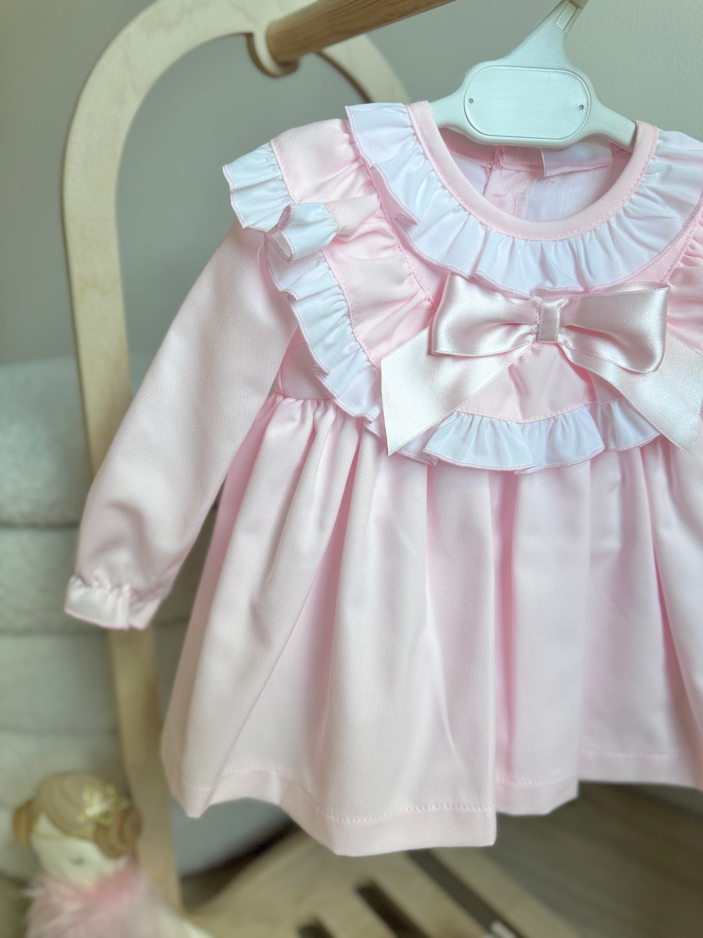 Lyla Dress - Pink/White