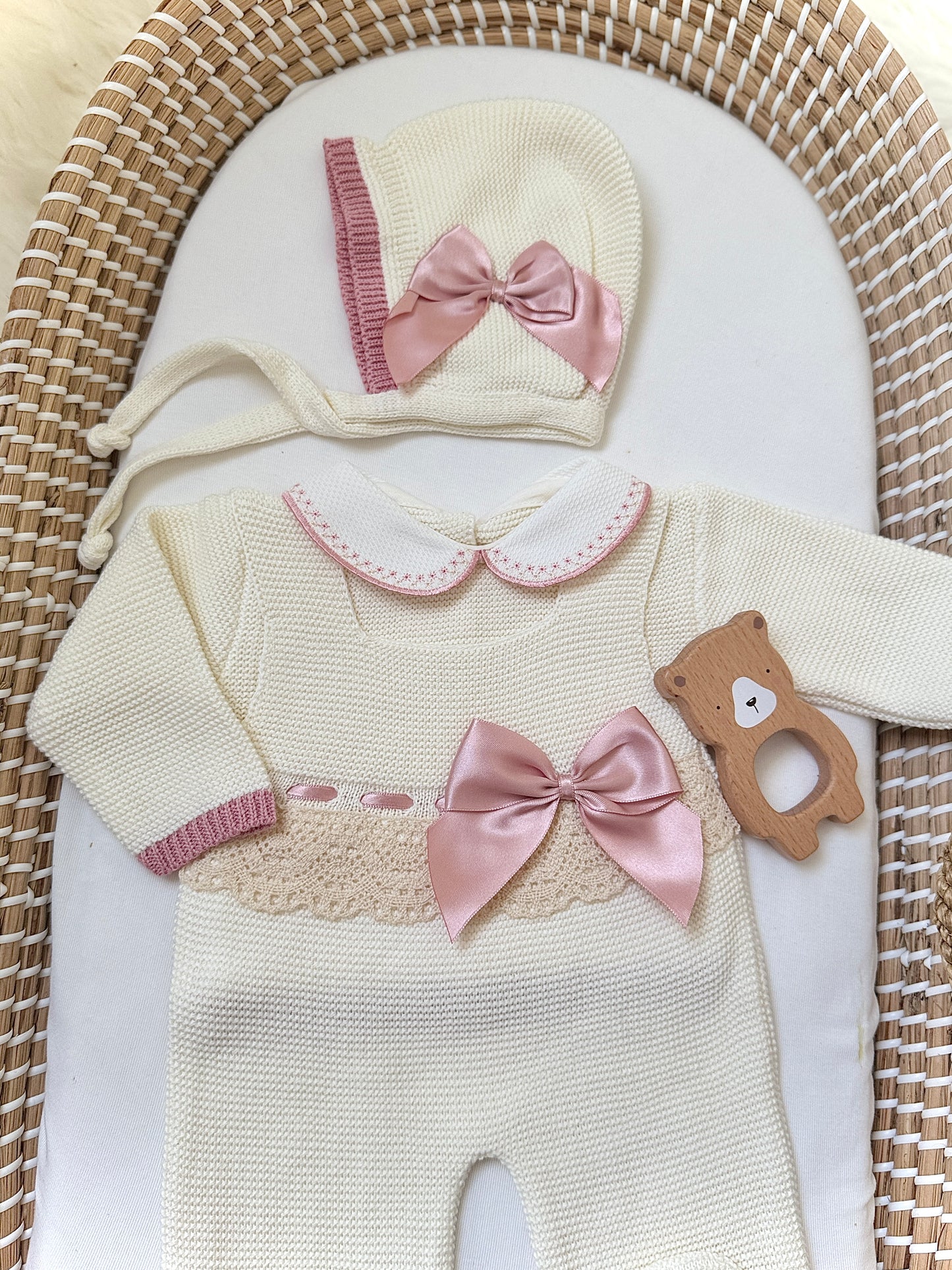 Lucy Overall - Cream/Dusty Pink