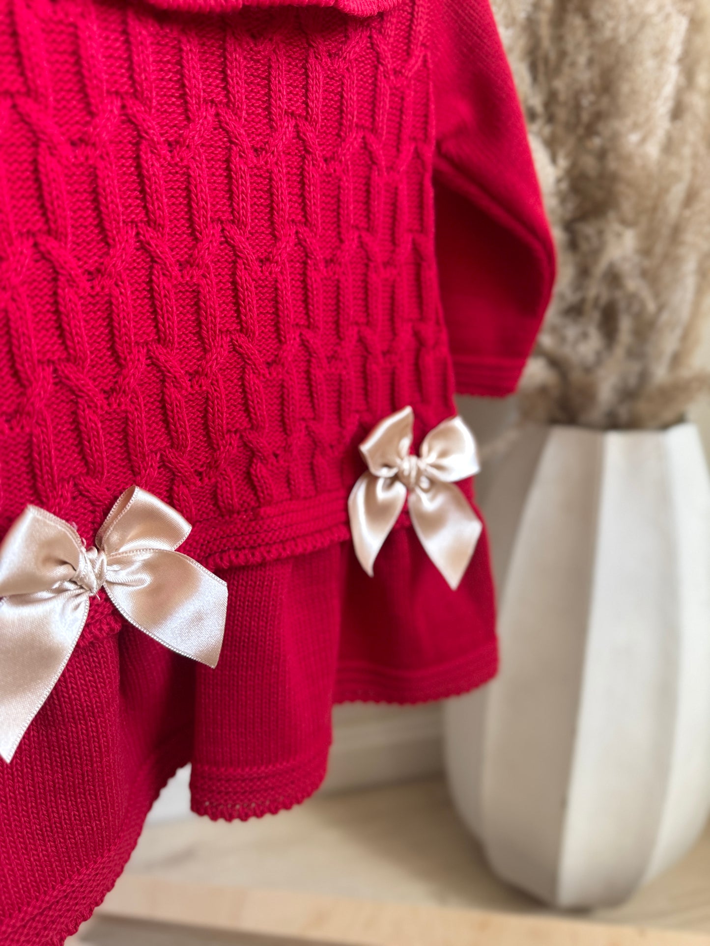 Carmen Knit Dress - Red
