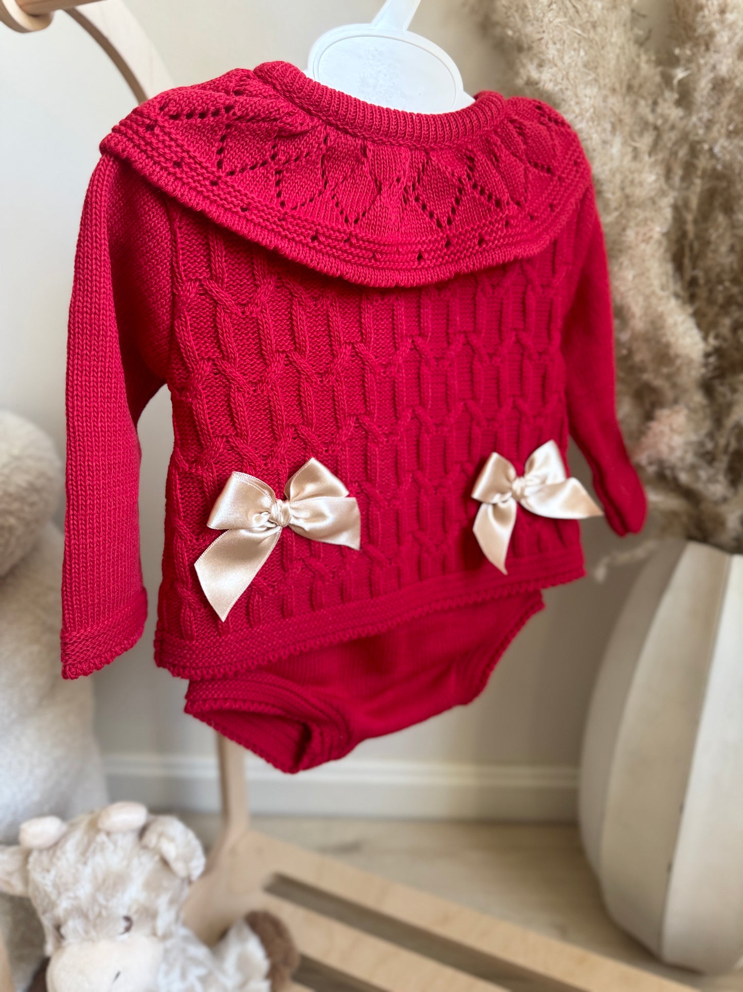 Carmen Two Piece Knit Set - Red