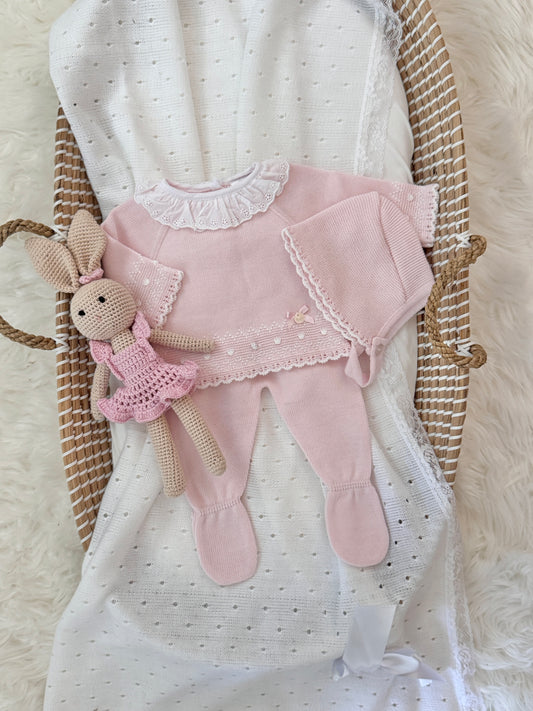 Hannah Knitted Set - Pink