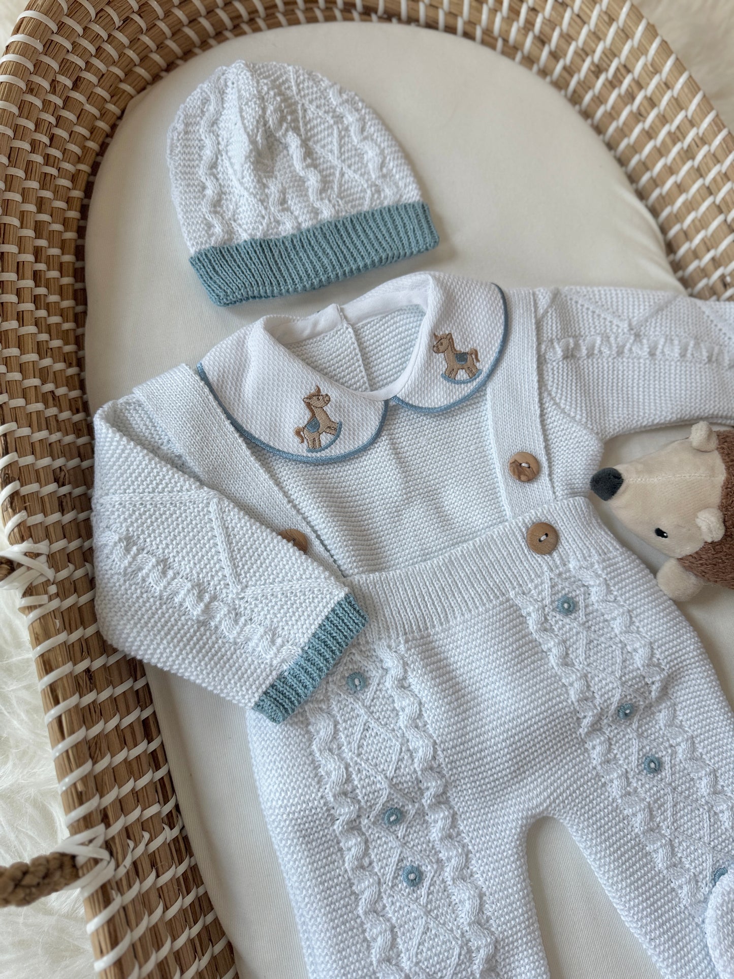 Mono Liam - Blanco/Azul claro