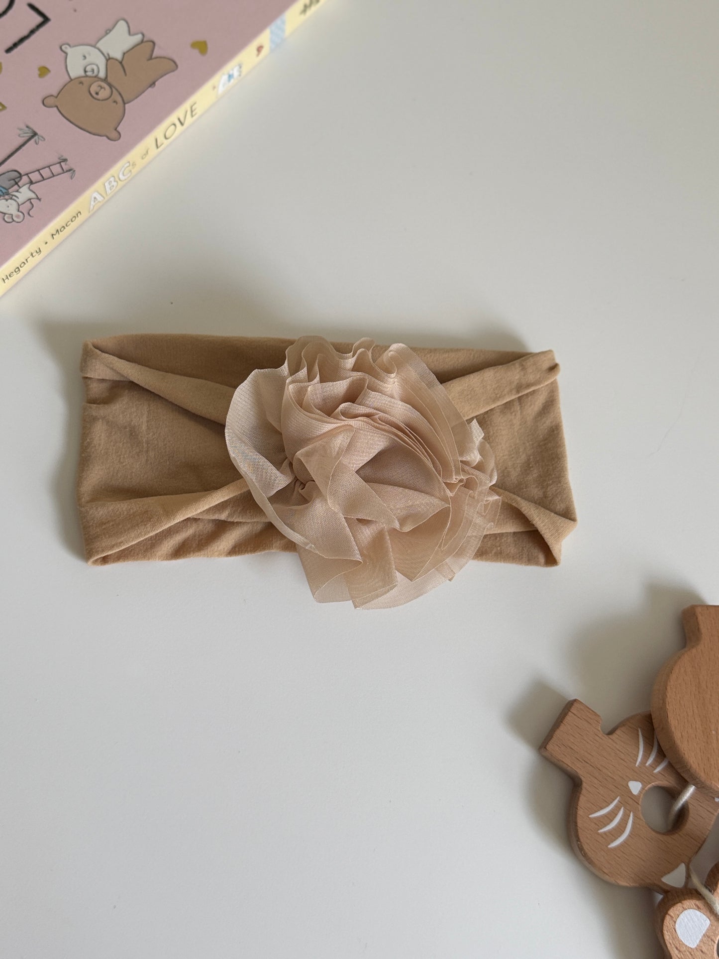 Tan Beige - Flower Headband