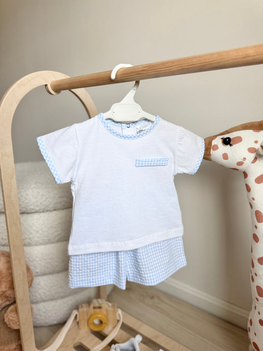Archie Set - Light Blue & White