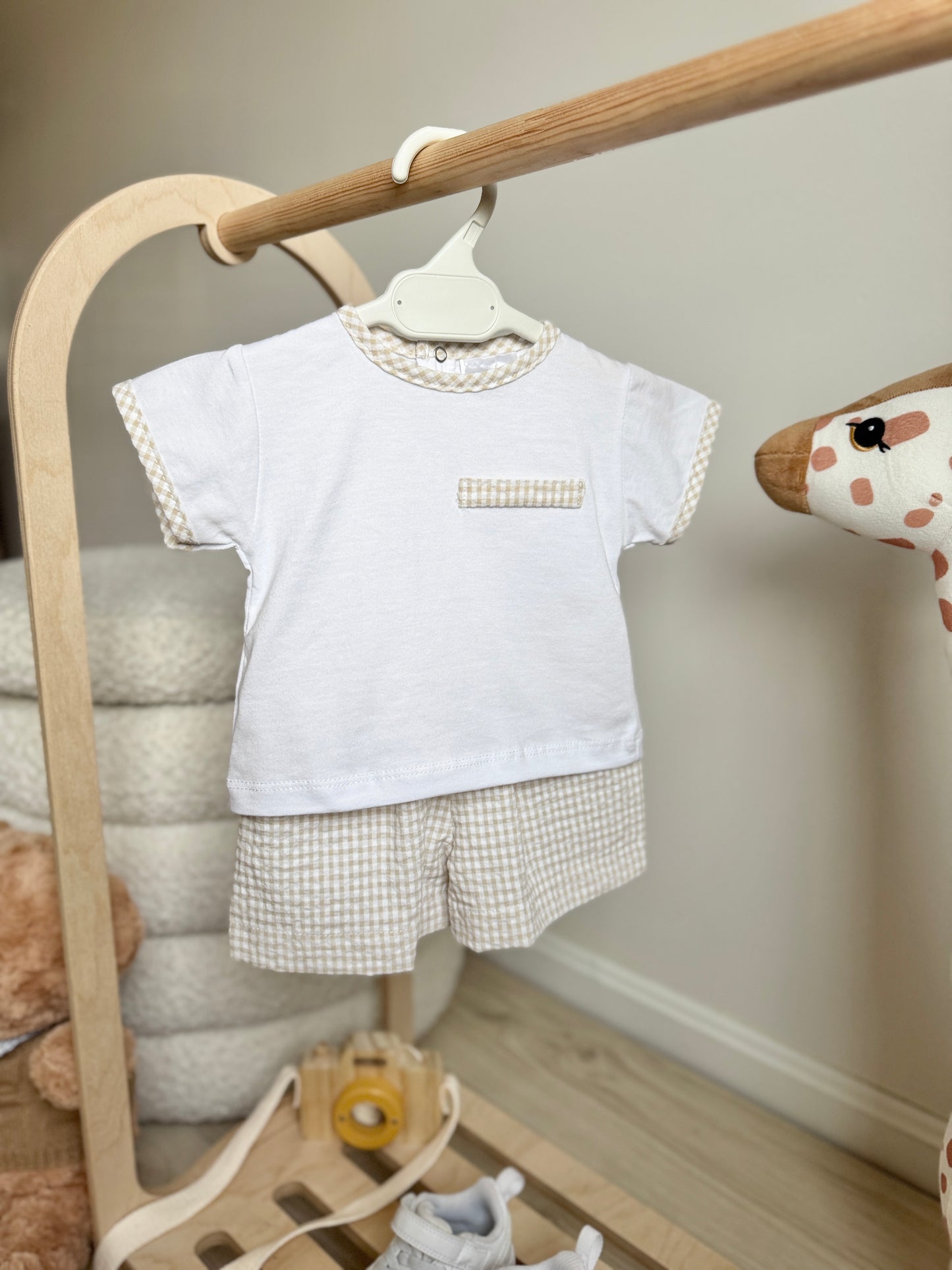 Archie Set - Beige & White