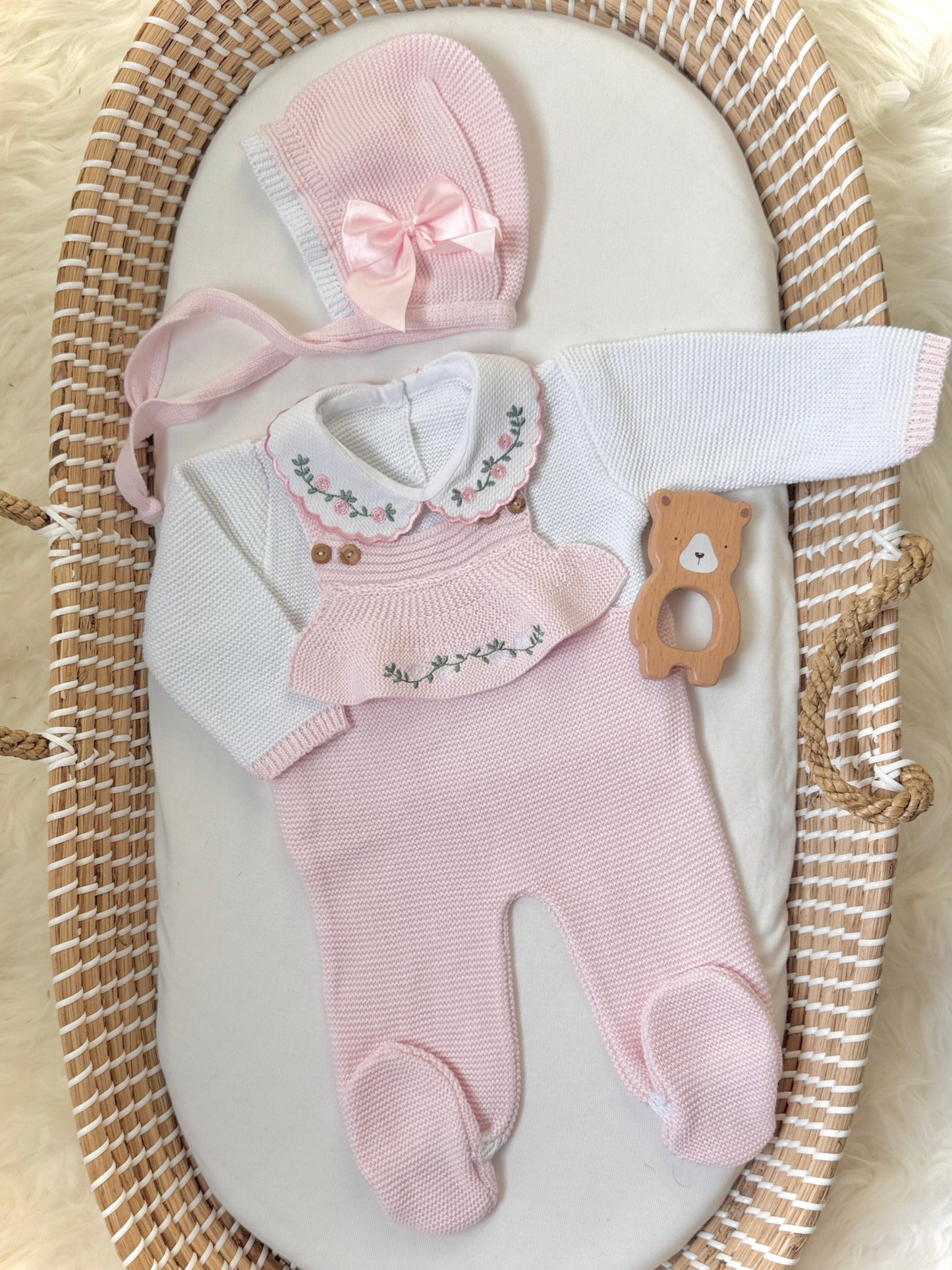 Ariana Overall - Light Pink/White