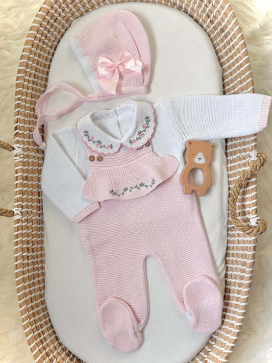 Ariana Overall - Light Pink/White