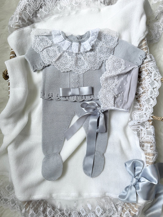 Emyr Knitted Set in Grey