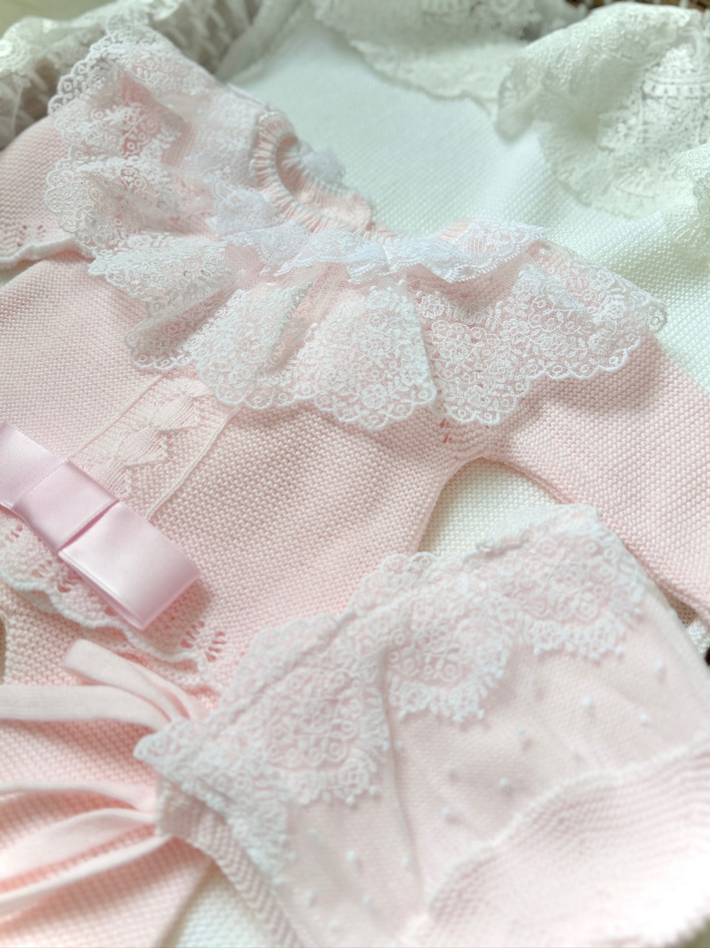 Emyr Knitted Set in Light Pink