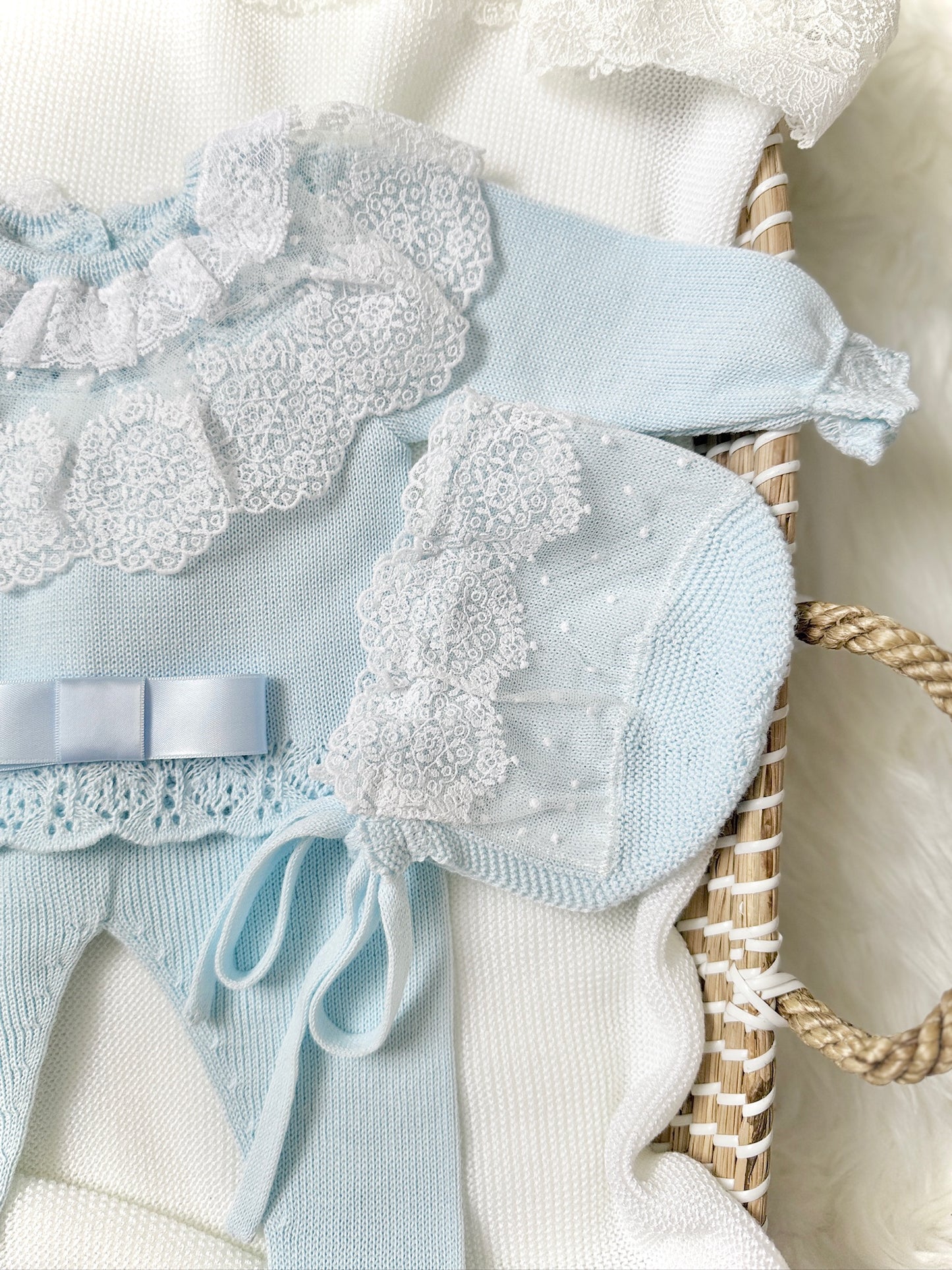 Emyr Knitted Set in Blue