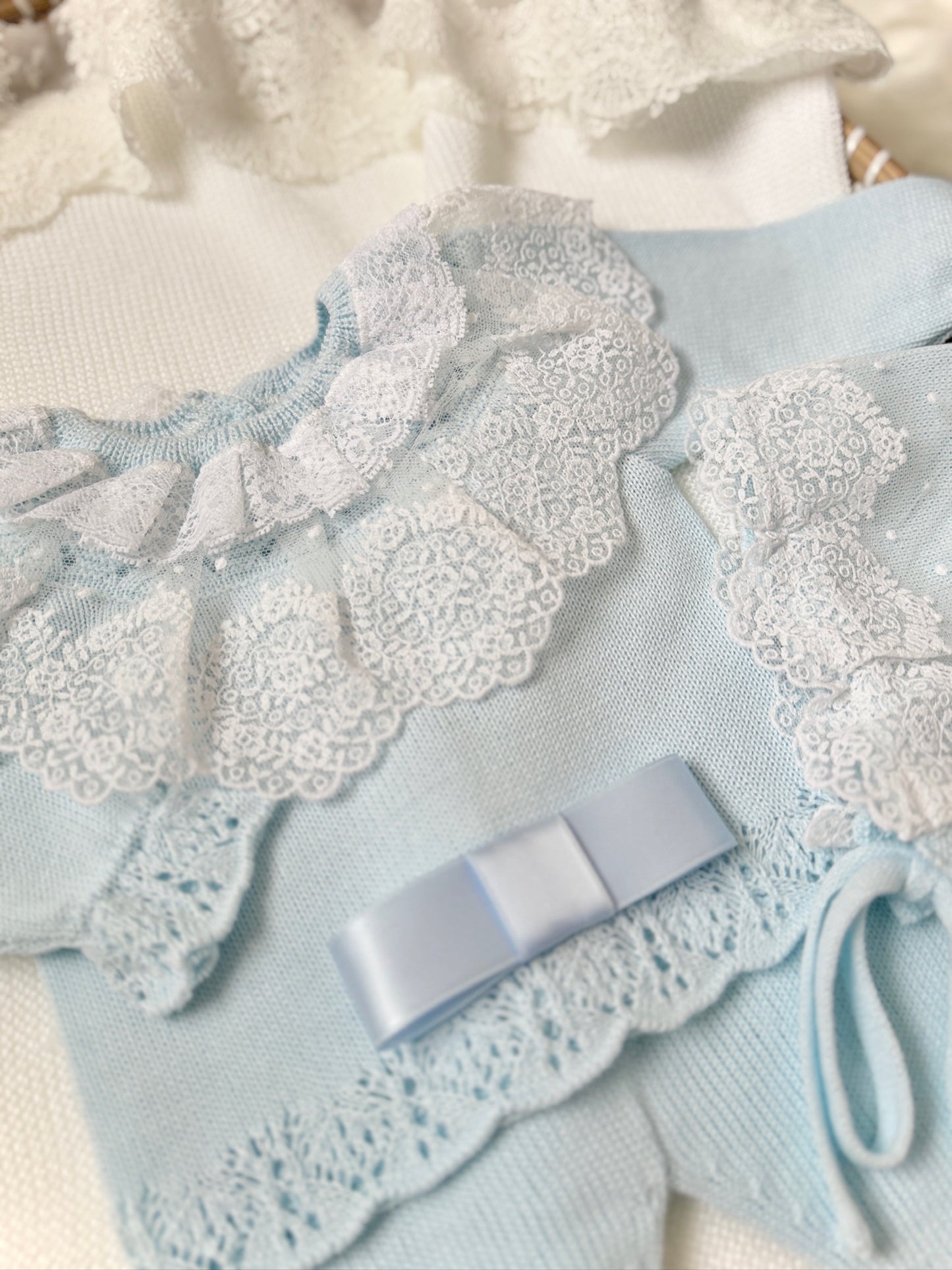 Emyr Knitted Set in Blue