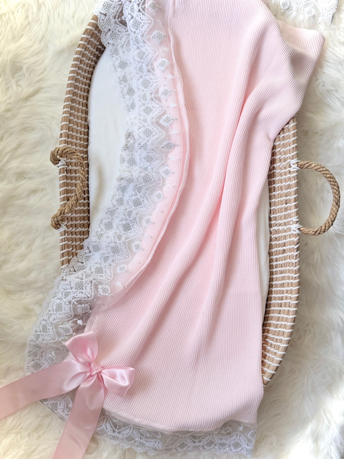 Diana Blanket - Pink & Silver